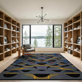 Geometric Multi-Color Abstract Area Rug