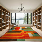 Geometric Modern Multi-color and Patterns Bold Geometric Multi-Color Area Rug