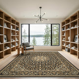 Brown Tan Persian Floral Area Rug