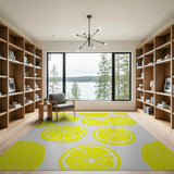 Yellow Lemon Slices Area Rug