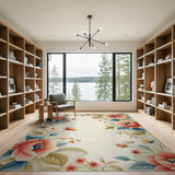 Peony Blush Peony Floral Vintage Area Rug