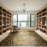 Distressed Leopard Print Area Rug