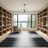 Black White Halftone Gradient Black and White Area Rug