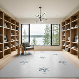 Teal Abstract Starburst Geometric Area Rug