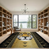 Golden Leopard Face Heritage Rug