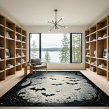 Halloween Bats Full Moon Haunted Forest Area Rug