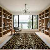Brown and Tan Boho Chic Leopard Print Brown Tan Area Rug