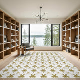 Gold Floral Vintage Area Rug