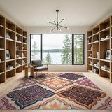 Intricate Multi-Color Persian Medallion Area Rug
