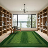Green Green Crocodile Scale Area Rug