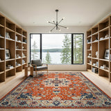 Traditional Persian Traditional Persian Red Medallion Area Rug