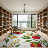 Multi-color and Patterns Red Apple Fruit Pattern Area Rug