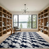 Bold Geometric Monochrome Area Rug