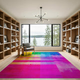Multi-color and Patterns Geometric Modern Vibrant Multi-Color Geometric Area Rug
