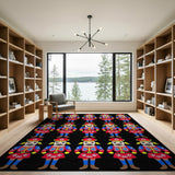 Festive Nutcracker Soldiers Pattern Rug