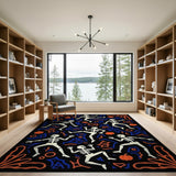 Dancing Skeletons Halloween Area Rug