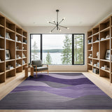 Purple Abstract Area Purple Wave Abstract Area Rug