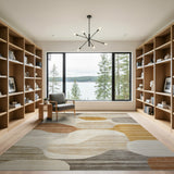 Abstract Pebble Neutral Area Rug