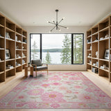 Pink Floral Vintage Pink Floral Area Rug