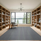 Modern Black White Grid Mesh Area Rug