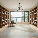 Beige Abstract Wave No. 6 Area Rug