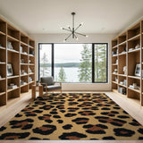 Leopard Print Shag Area Rug