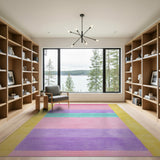 Vibrant Multi-color and Patterns Vibrant Multi-Color Striped Area Rug