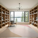 Beige Blush Organic Abstract Area Rug
