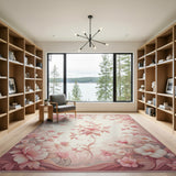 Blush Pink Floral Vintage No. 21 Area Rug