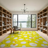 Sunny Fried Egg Yellow Area Rug