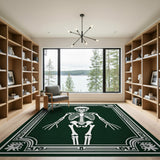 Gothic Skeleton Ornate Frame Area Rug