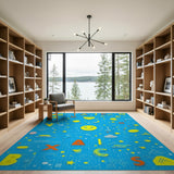 Playful ABC Letters Kids Cartoon Area Rug