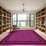 Bold Pink Leopard Area Rug