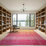 Geometric Modern Sunset Ombre Striped Area Rug