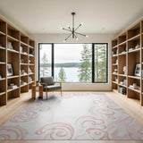 Abstract Area Blush Pink Swirl Abstract Area Rug