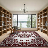 Medallion Red Traditional Persian Medallion Area Rug