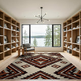 Southwestern Brown and Tan Terracotta Diamond Southwestern Area Rug