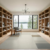 Neutral Layered Stripe Area Rug