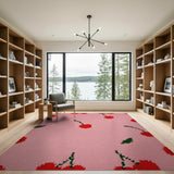 Cherry Delight Pink Area Rug