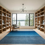 Blue Gradient Stripe Area Rug