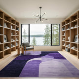 Purple Abstract Geometric Modern Area Rug