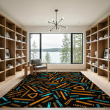 Vibrant Crayon Scribble Kids Area Rug