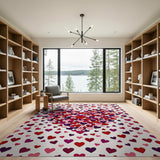 Scattered Hearts Multi-Color Area Rug