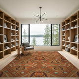 Orange Southwestern Backpack Area Rug