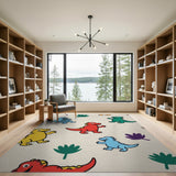 Colorful Dinosaur Kids Area Rug
