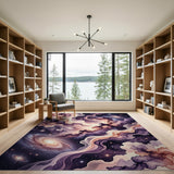 Abstract Area Purple Cosmic Purple Nebula Area Rug