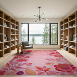 Blush Peony Floral Vintage Blush Pink Peony Floral Area Rug