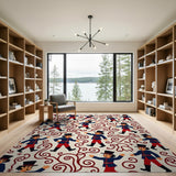 Cheerful Cartoon Hussars Dance Rug