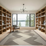 Modern Beige Geometric Abstract Area Rug