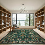 Emerald Green Heritage Tribal Heritage Tribal Area Rug